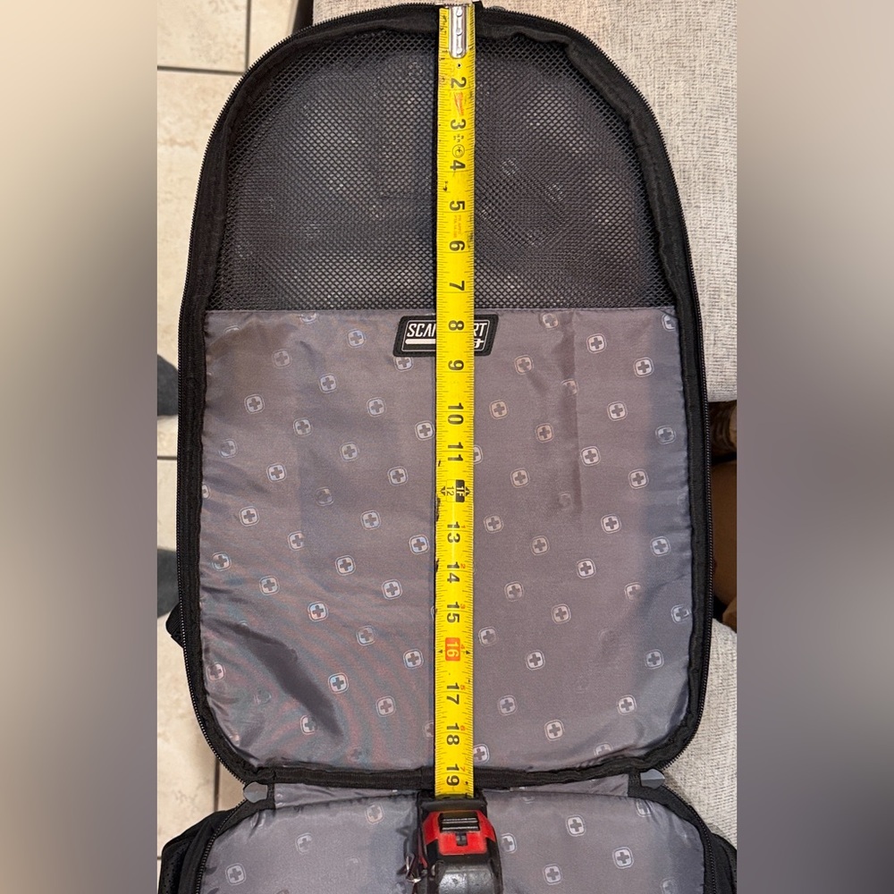 SwissGear Black Laptop Backpack with Red Accents - Picture 10 of 12